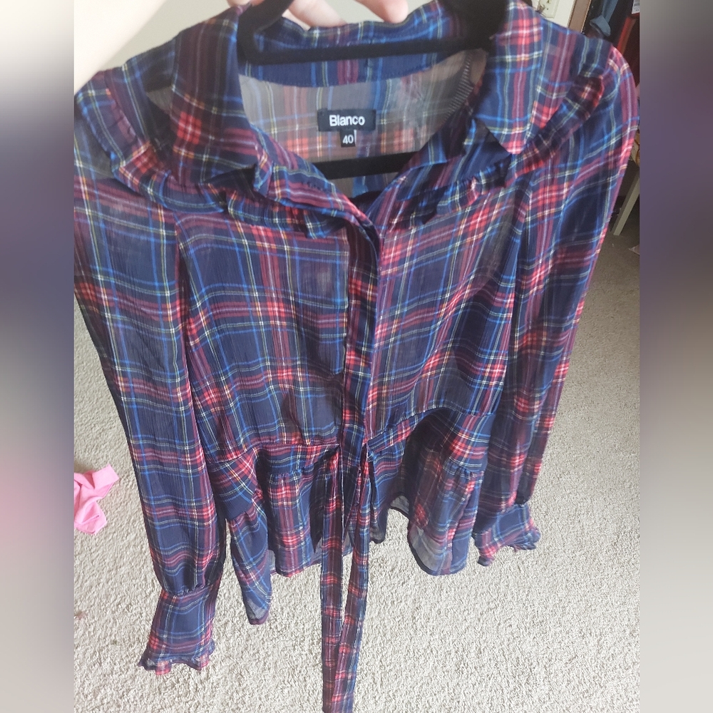 Blouse long sleeve blanco